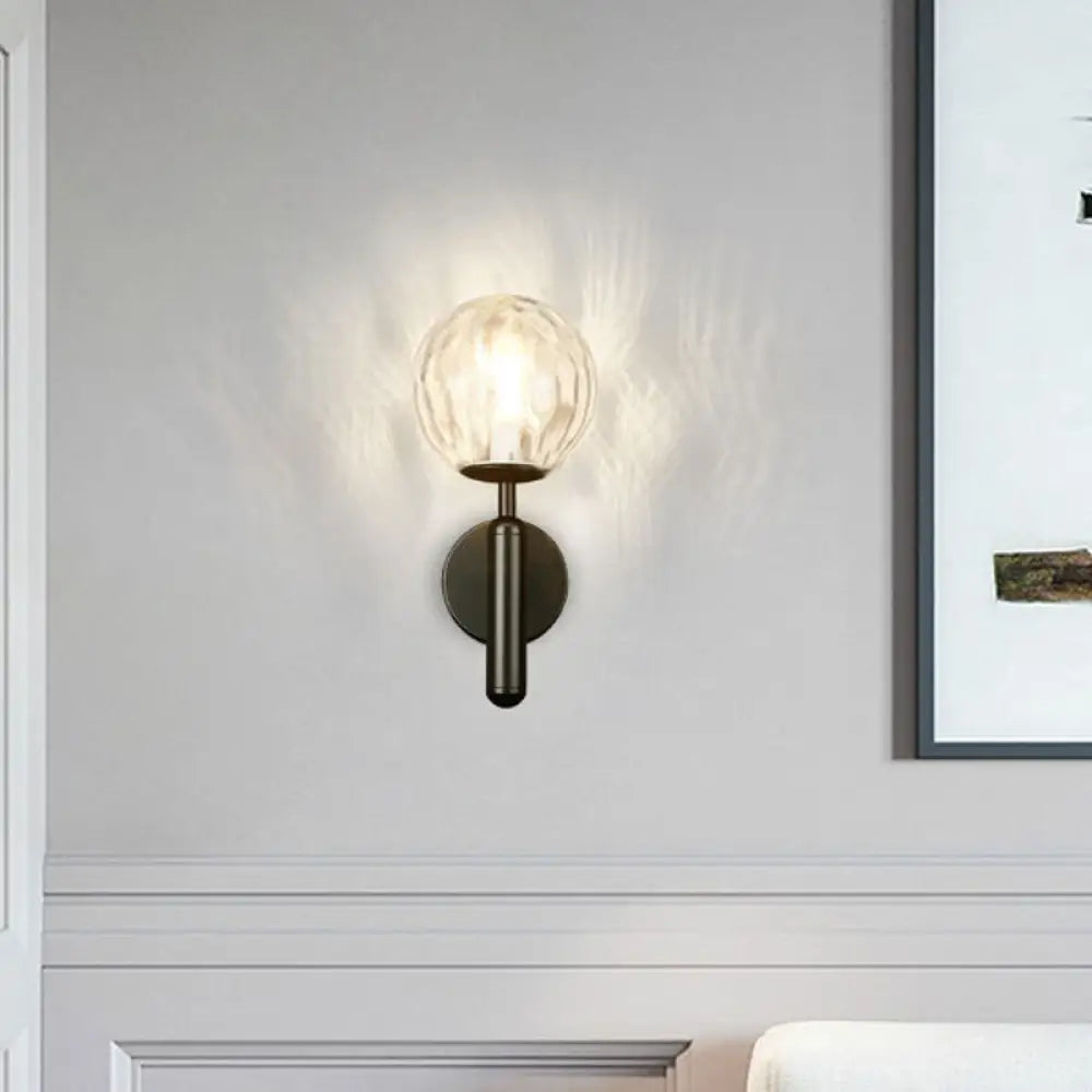 DecorBites™ Minimalist Glass Globe Wall Mount Light Fixture for Bedroom Wall Lighting