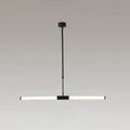 DecorBites™ Minimalist Glass Tube Pendant Lamp with Frosted White Shade and Black LED for Offices