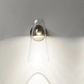 DecorBites™ Minimalist Gold Kitchen Wall Sconce with Cone Clear Glass Shade