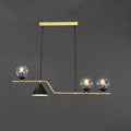 DecorBites™ Minimalist Gold Metal Dining Pendant Lamp - Cone and Ball Hanging Island Light for Dining Room