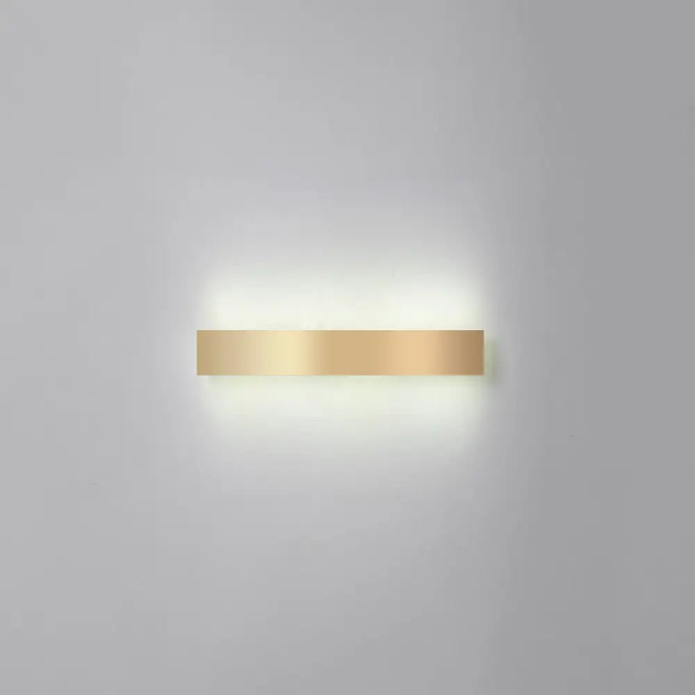 DecorBites™ Minimalist Gold Plated LED Wall Sconce for Living Room - Aluminum Bar Shaped Flush Wall Light