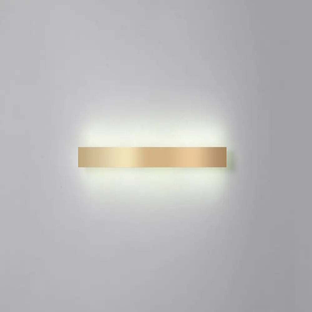DecorBites™ Minimalist Gold Plated LED Wall Sconce for Living Room - Aluminum Bar Shaped Flush Wall Light