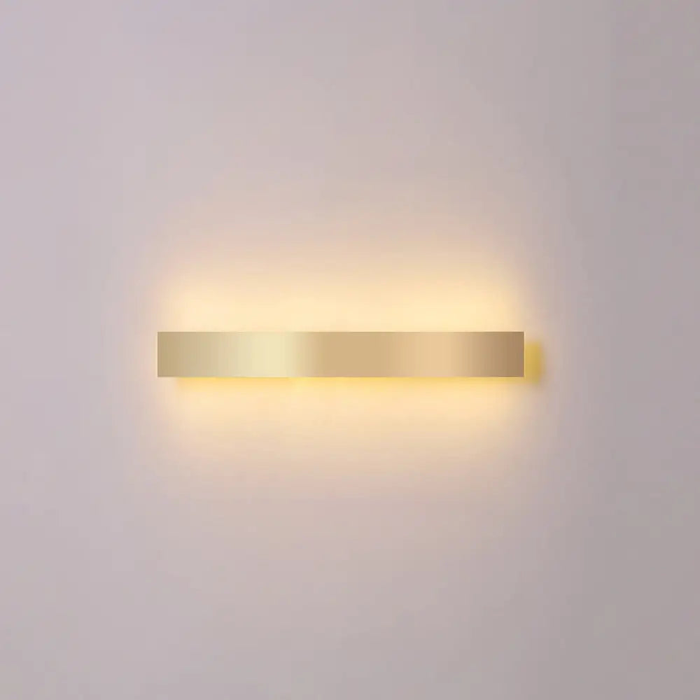 DecorBites™ Minimalist Gold Plated LED Wall Sconce for Living Room - Aluminum Bar Shaped Flush Wall Light