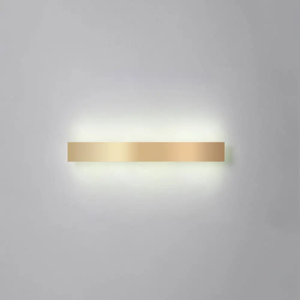 DecorBites™ Minimalist Gold Plated LED Wall Sconce for Living Room - Aluminum Bar Shaped Flush Wall Light