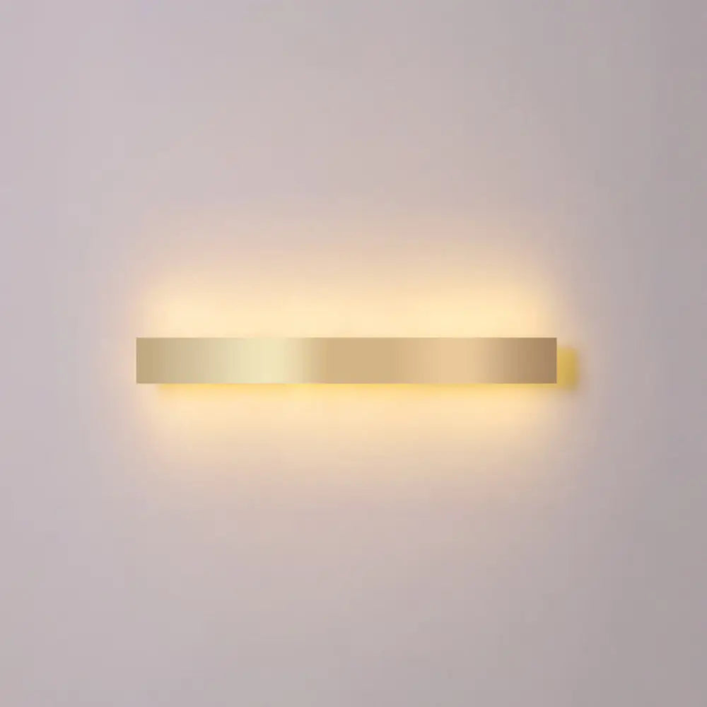 DecorBites™ Minimalist Gold Plated LED Wall Sconce for Living Room - Aluminum Bar Shaped Flush Wall Light