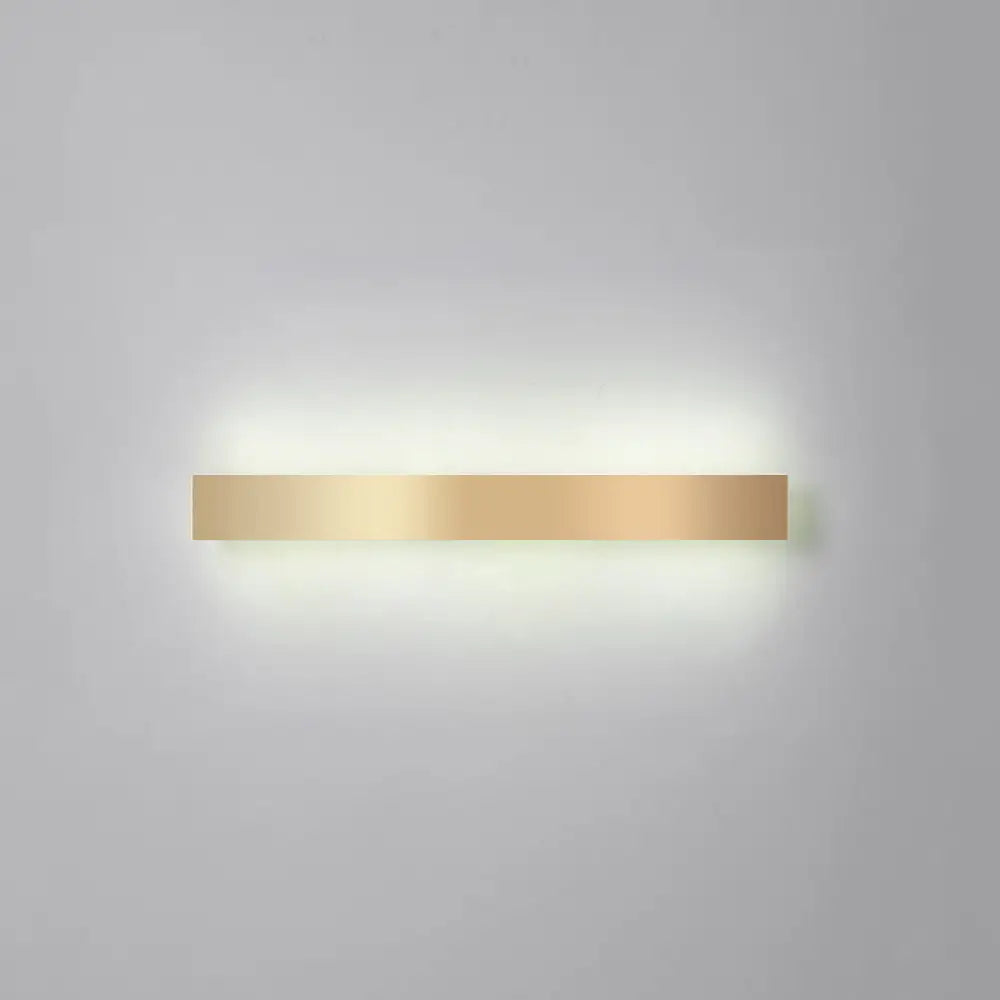 DecorBites™ Minimalist Gold Plated LED Wall Sconce for Living Room - Aluminum Bar Shaped Flush Wall Light