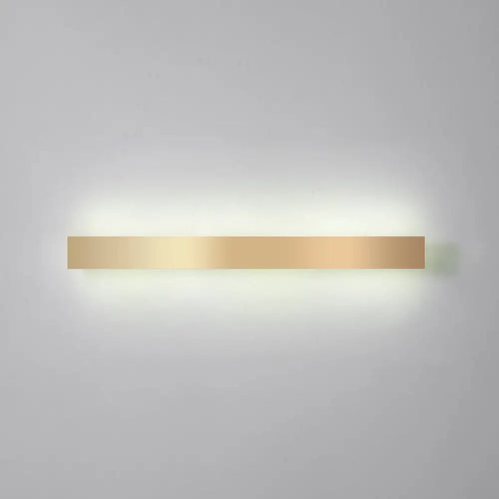 DecorBites™ Minimalist Gold Plated LED Wall Sconce for Living Room - Aluminum Bar Shaped Flush Wall Light