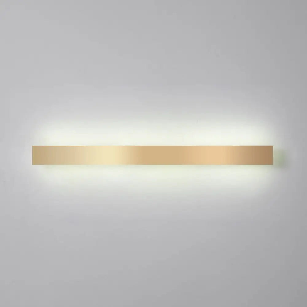 DecorBites™ Minimalist Gold Plated LED Wall Sconce for Living Room - Aluminum Bar Shaped Flush Wall Light