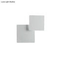 DecorBites™ Minimalist Iron Movable Shade Square Wall Lamp - Black/White LED Sconce Lighting in Warm/White Light