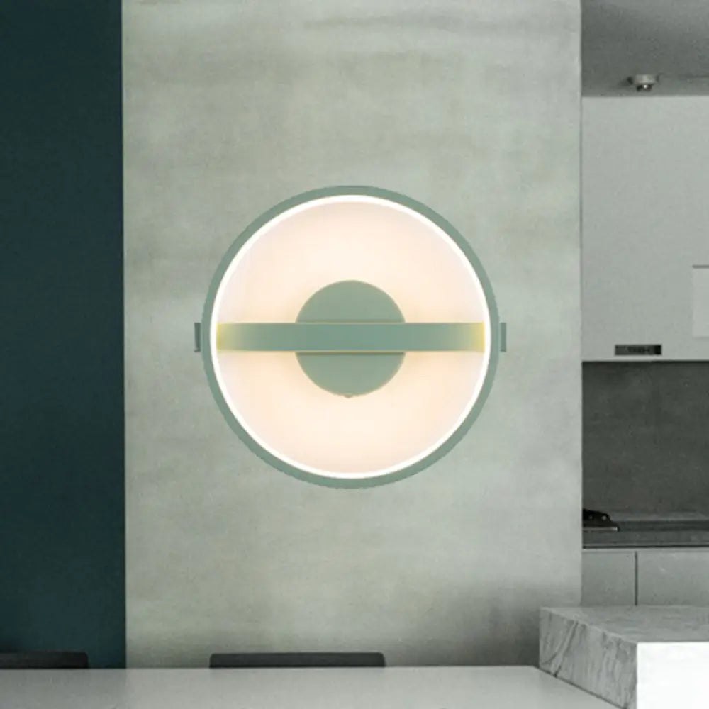 DecorBites™ Minimalist LED Acrylic Wall Lamp in Green - White/Warm Light, 12.5"/16.5" Dia