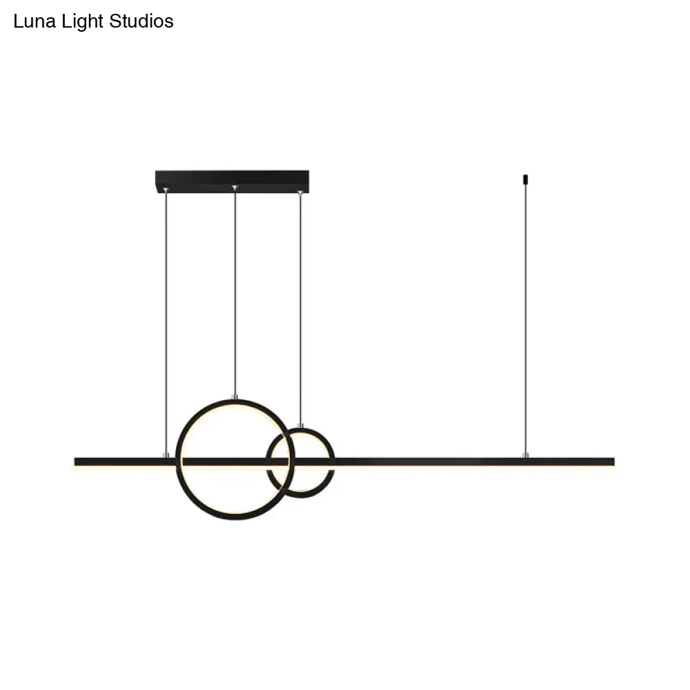 DecorBites™ Minimalist LED Ceiling Light for Kitchen Island - Linear and Ring Design