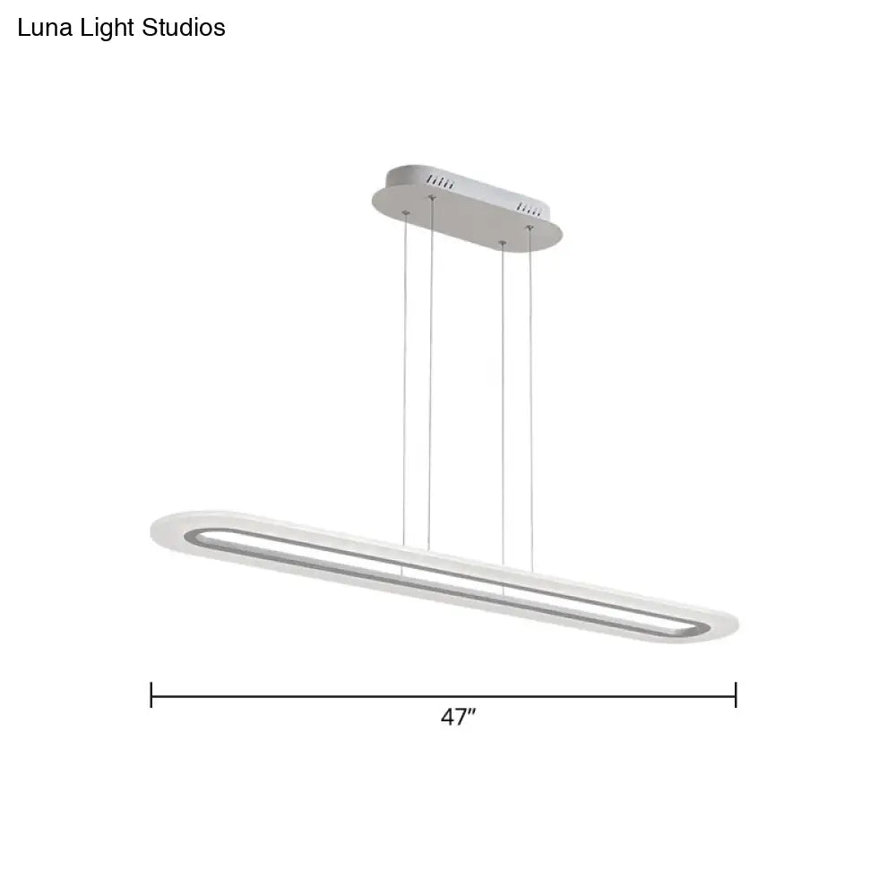 DecorBites™ Minimalist LED Island Light Fixture - Acrylic Oblong Design