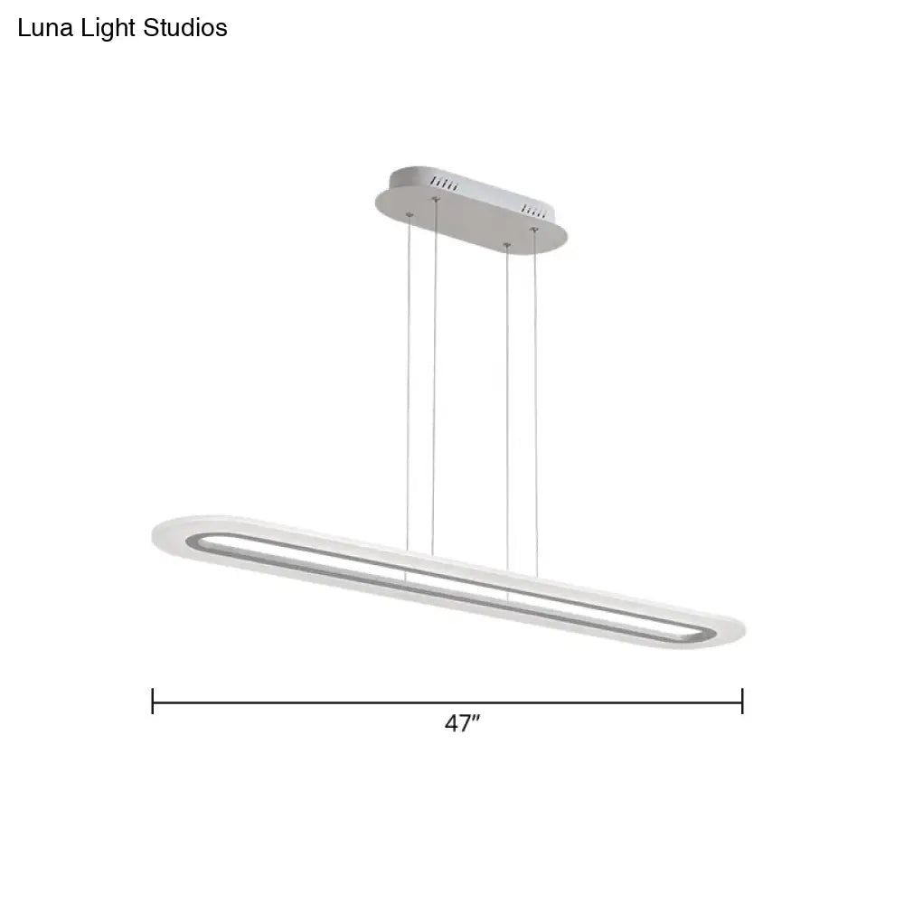 DecorBites™ Minimalist LED Island Light Fixture - Acrylic Oblong Design