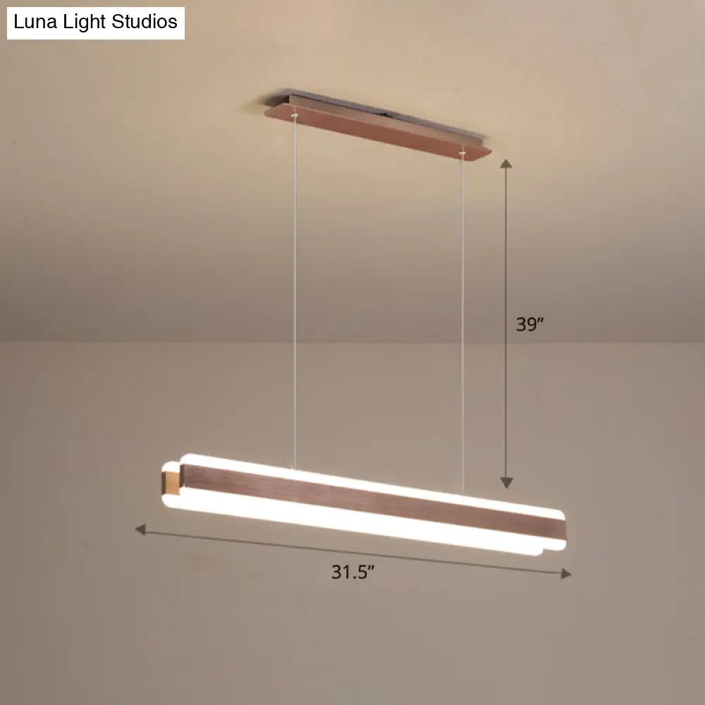 DecorBites™ Minimalist LED Island Pendant - Linear Acrylic Hanging Light for Dining Room