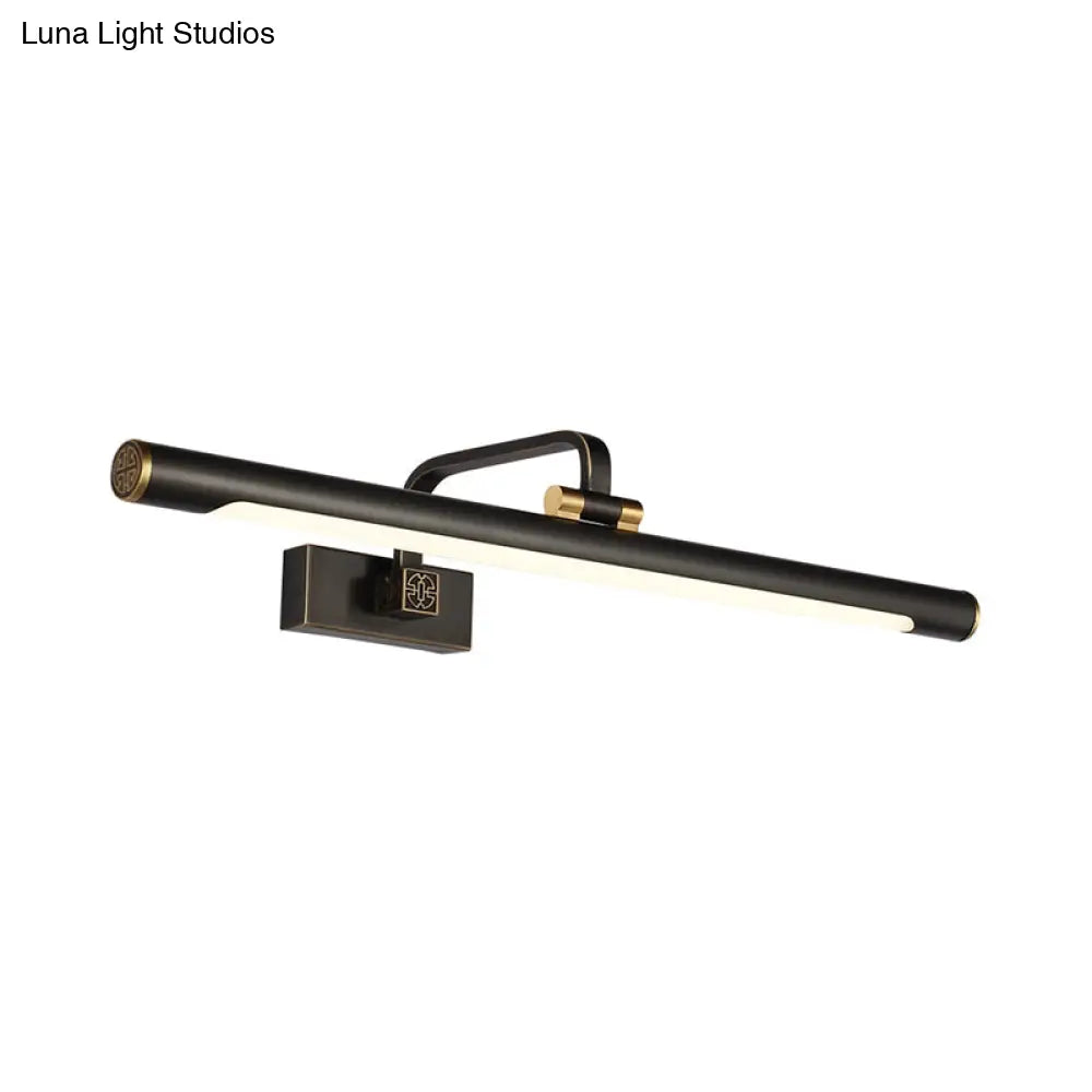 DecorBites™ Minimalist LED Metallic Wall Light for Bathroom Vanity Mirror - Black Tubular Design
