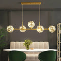 DecorBites™ Minimalist LED Pendant Light with Clear Glass Sphere Shade and Brass Finish