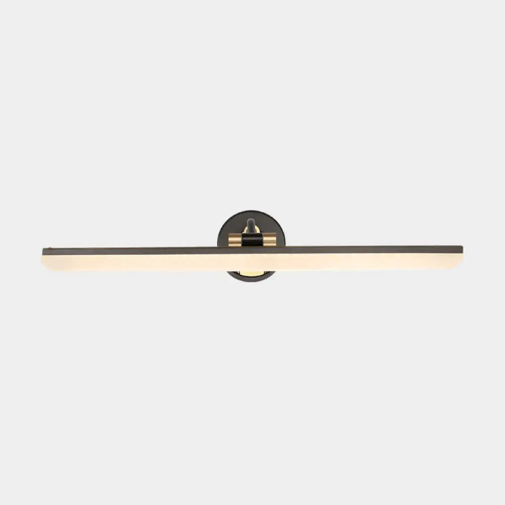 DecorBites™ Minimalist LED Vanity Light for Bathroom Walls - Swing Arm Bath Bar with Acrylic Shade