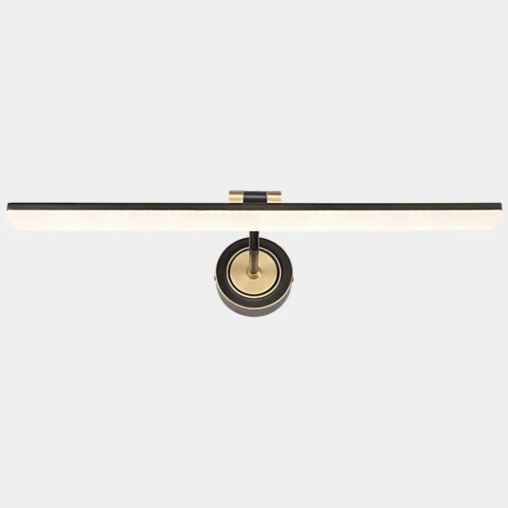 DecorBites™ Minimalist LED Vanity Light for Bathroom Walls - Swing Arm Bath Bar with Acrylic Shade