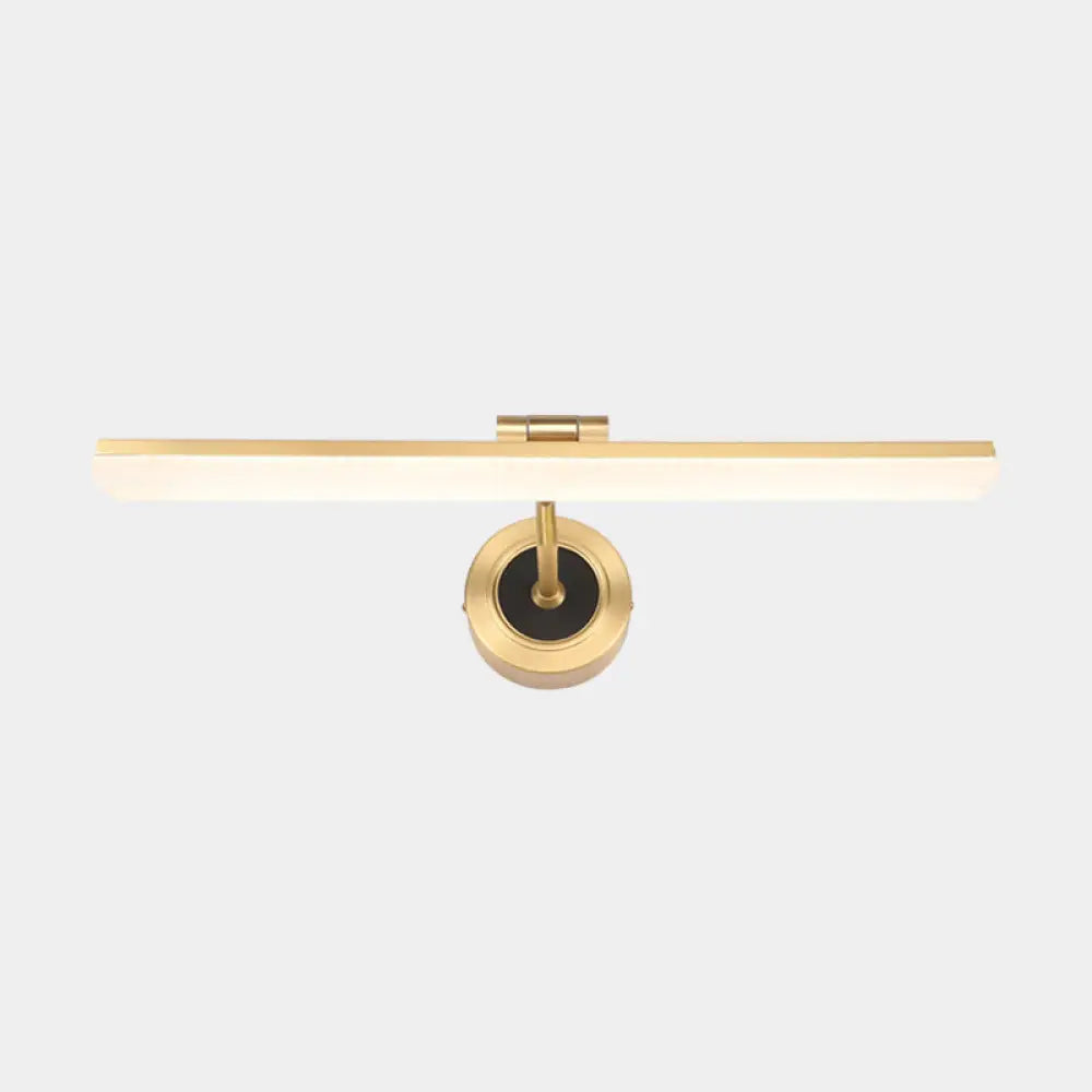 DecorBites™ Minimalist LED Vanity Light for Bathroom Walls - Swing Arm Bath Bar with Acrylic Shade