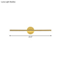 DecorBites™ Minimalist LED Wall Sconce in Gold - Metal Linear & Round Vanity Light, 16"/23.5"/31.5" Wide
