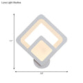 DecorBites™ Minimalist LED Wall Sconce Light with Acrylic Shade - White Square/Oval - Wall Mounted Lamp - Warm/White