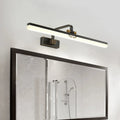 DecorBites™ Minimalist Linear LED Wall Vanity Light & Metallic Mirror Cabinet - Black