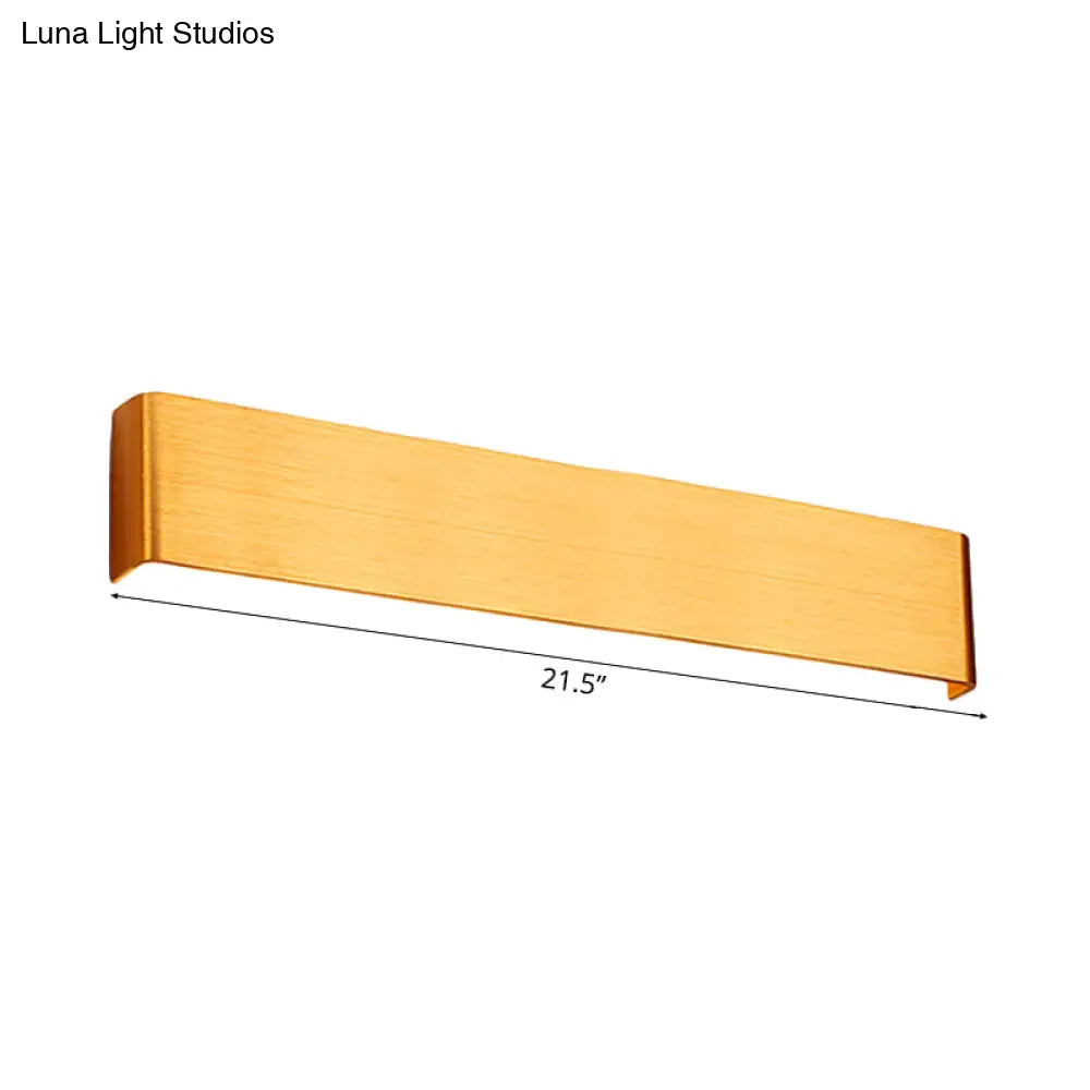 DecorBites™ Minimalist Metal LED Rectangle Wall Light in Black/Silver, Warm/White Lighting - 6"/10" Dia. - Living Room Wall Washer Lamp