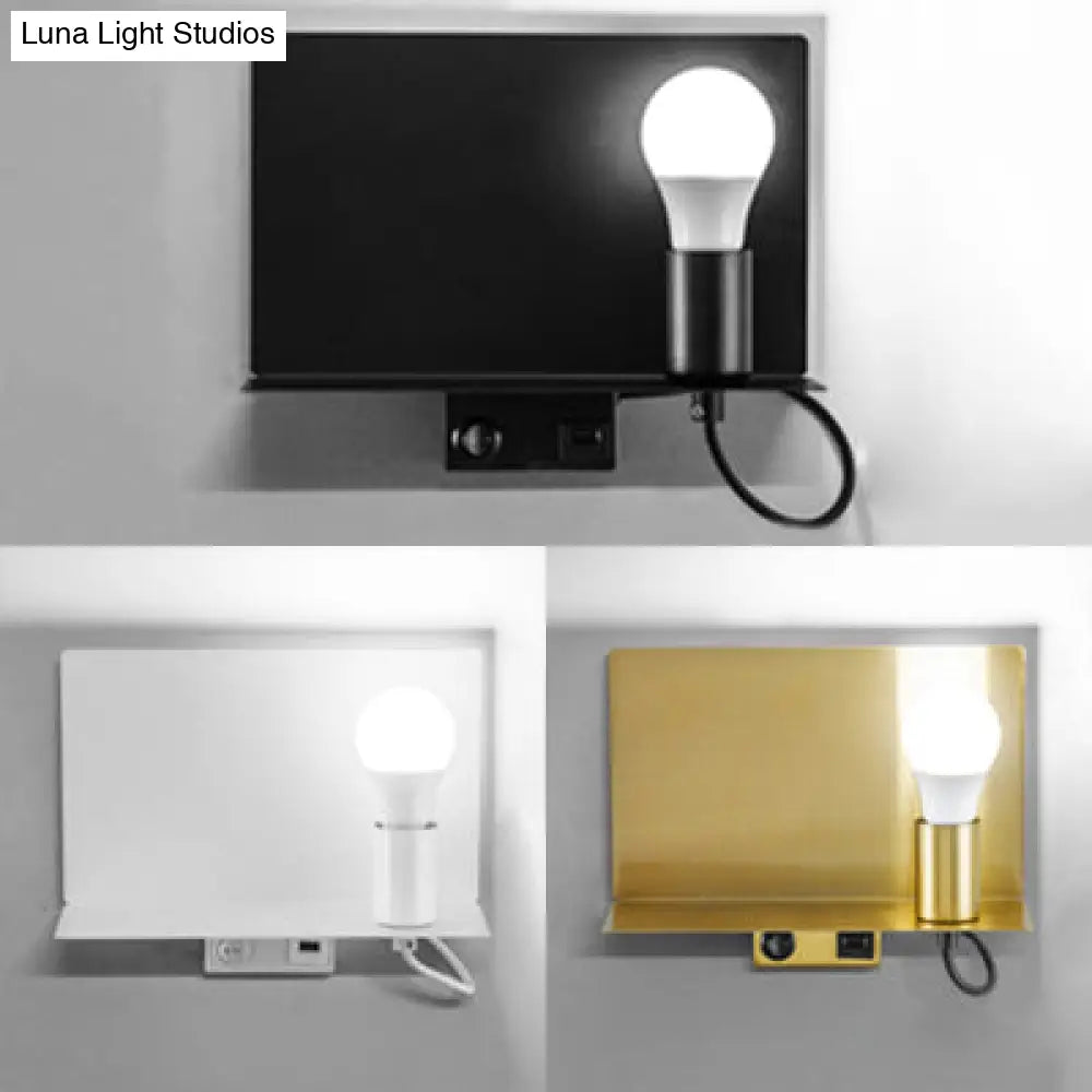 DecorBites™ Minimalist Metal Wall Light with Supporter - Ideal for Study