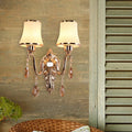 DecorBites™ Minimalist Opal Glass Brass Wall Sconce with Crystal Accents