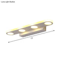 DecorBites™ Minimalist Oval Acrylic Vanity Light with 4/6 Bulbs in Warm/White - 15"/23" Length and White Finish