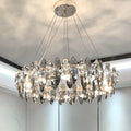 DecorBites™ Minimalist Oval Crystal Clear Pendant Chandelier - Elegant Ceiling Light for Restaurants