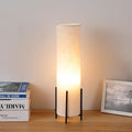 DecorBites™ Minimalist Tubular Fabric Nightstand Light - Beige, 1-Light Reading Lamp