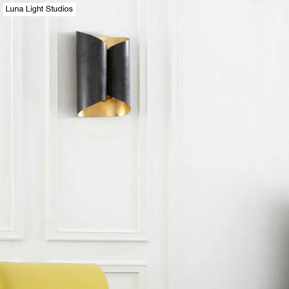 DecorBites™ Minimalist Twist Wall Sconce with Metallic 2-Bulb Light Fixture for Porch