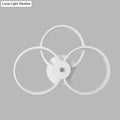 DecorBites™ Minimalist White 3-Ring LED Acrylic Wall Sconce Light Fixture - Warm/White Light
