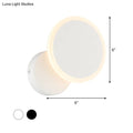 DecorBites™ Minimalist White/Black Round LED Wall Sconce with Warm/White Light - Acrylic Wall Mounted Lamp Fixture