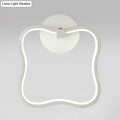 DecorBites™ Minimalist White Curved Square LED Acrylic Wall Sconce - Warm White Lighting