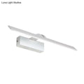 DecorBites™ Minimalist White Metal LED Vanity Light Fixture: Wall Mounted Rectangle Lamp for Bathroom in Warm/White Light