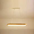 DecorBites™ Minimalist Wood Island Pendant LED Ceiling Light - Modern Elliptic Design for Living Room