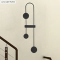 DecorBites™ Minimalistic Black/Gold Metal LED Wall Sconce with 3 Arched Heads - Warm/White Light