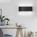 DecorBites™ Minimalistic Black Rectangle LED Aluminum Wall Light Fixture for Dining Room - Sizes: 4.5"/7" Dia