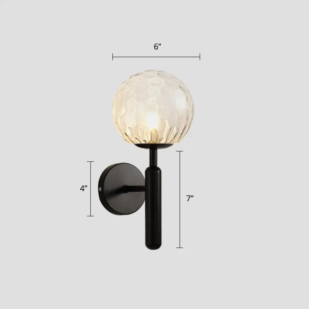 DecorBites™ Minimalistic Glass Wall Sconce - Ball Shade Corridor Light (1-Head)