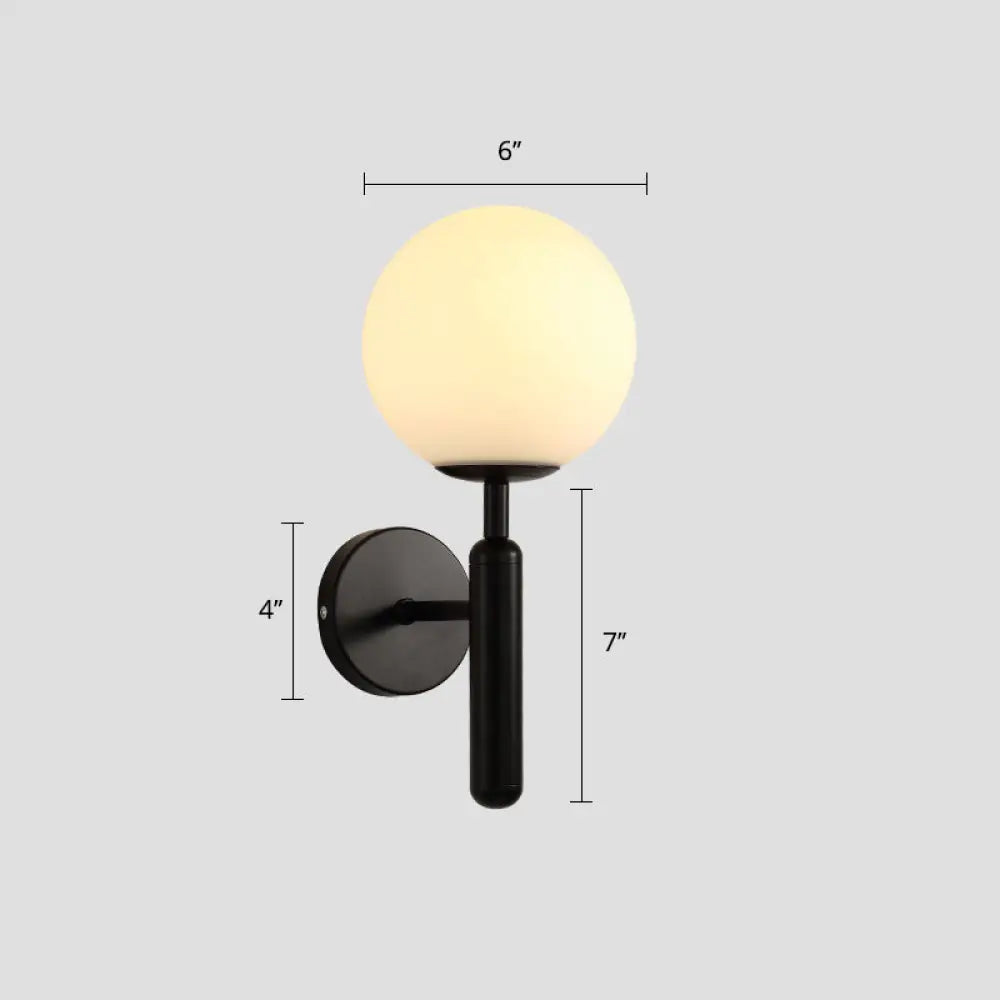 DecorBites™ Minimalistic Glass Wall Sconce - Ball Shade Corridor Light (1-Head)