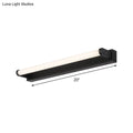 DecorBites™ Minimalistic LED Vanity Sconce Bathroom Wall Light - Black, Tubular Acrylic Shade (16"/20"/24" L)