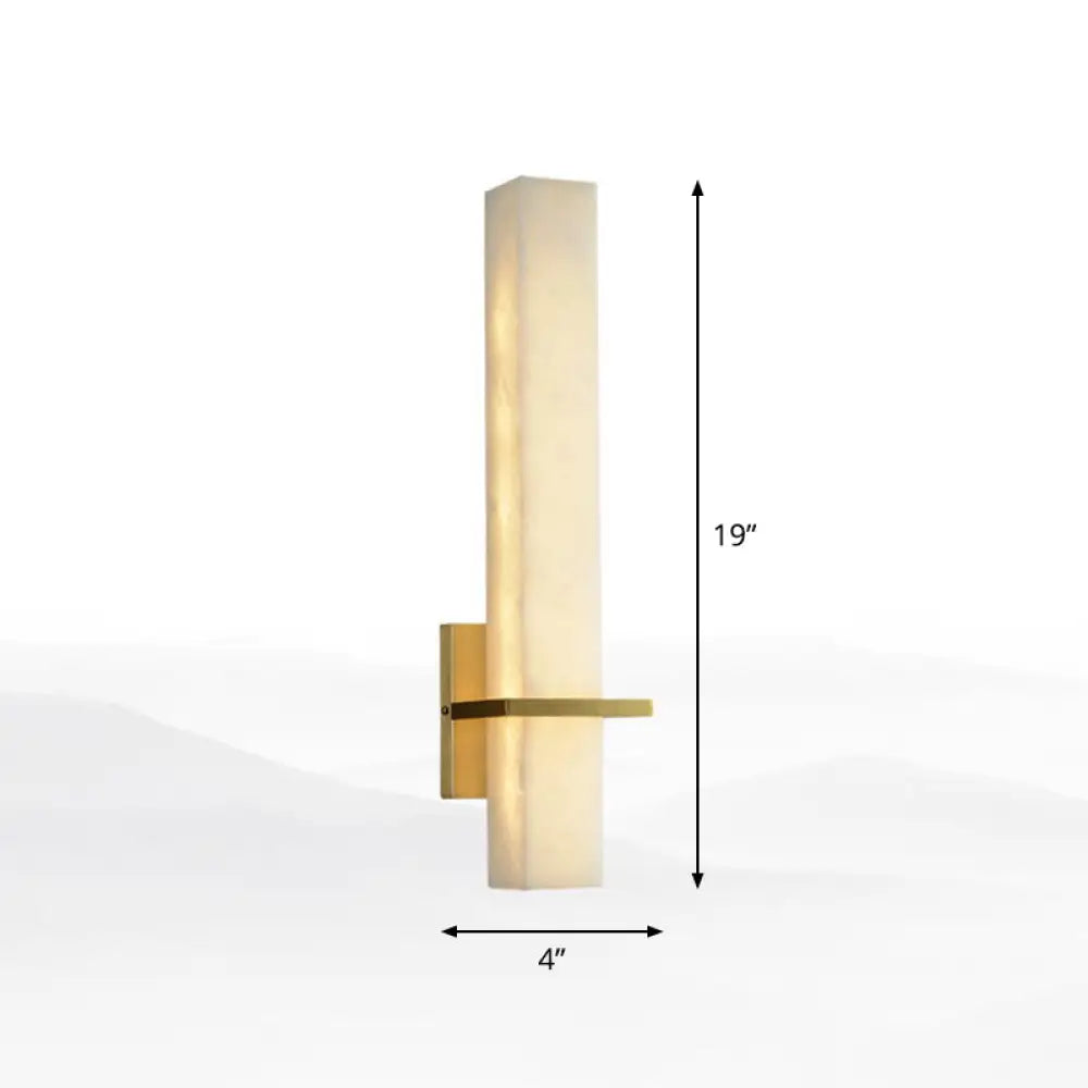 DecorBites™ Minimalistic Marble Wall Sconce - White LED Light for Aisle, Wall Mounted