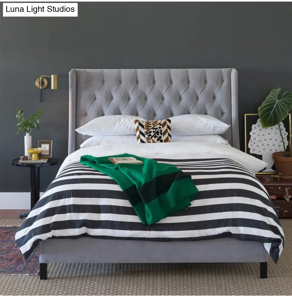 DecorBites™ Minimalistic Metal Adjustable Tubular Wall Lamp with 1-Light Bedside Spotlight