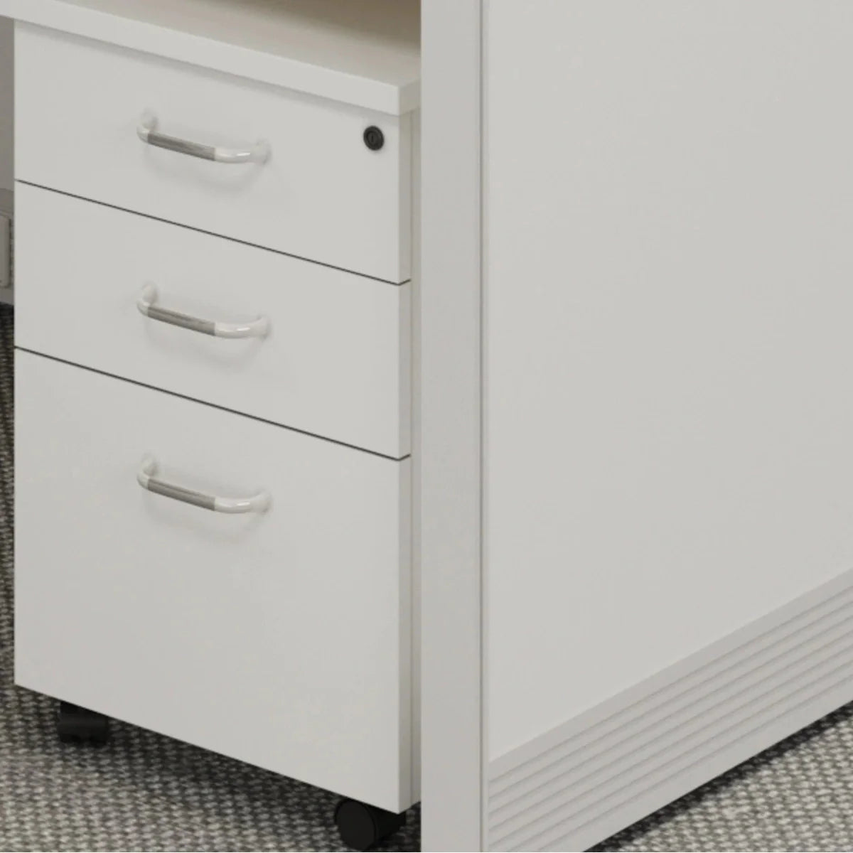 Mira · Standard Cubicle Workstation, White