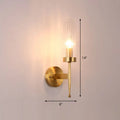 DecorBites™ Modern 1-Head Fluted Glass Wall Lamp with Gold Finish - Perfect for Living Room