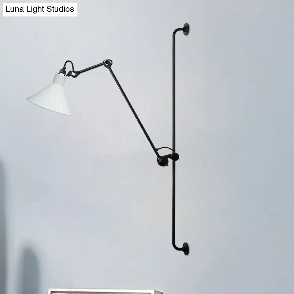 DecorBites™ Modern 1-Head Sconce Lighting with Metal Shade - Red/Yellow Conical Wall Mount Lamp for Bedside