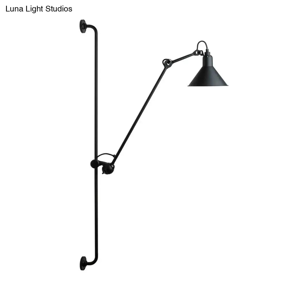 DecorBites™ Modern 1-Head Sconce Lighting with Metal Shade - Red/Yellow Conical Wall Mount Lamp for Bedside