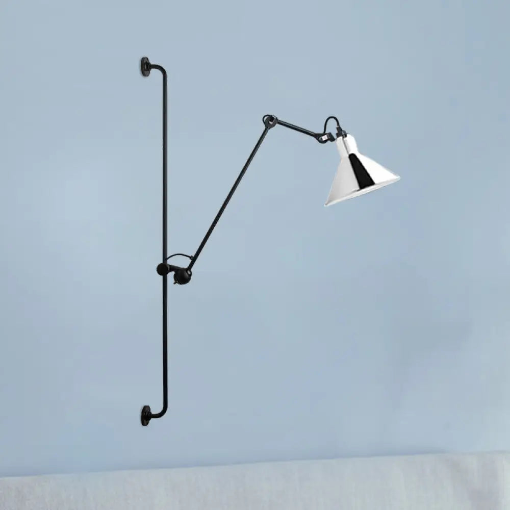 DecorBites™ Modern 1-Head Sconce Lighting with Metal Shade - Red/Yellow Conical Wall Mount Lamp for Bedside
